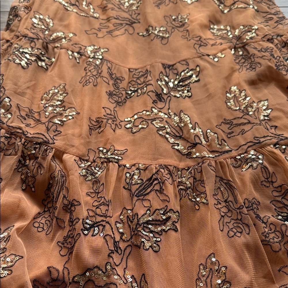 Anthropologie Tulle Sequin Tiered Dress - Picture 4 of 7